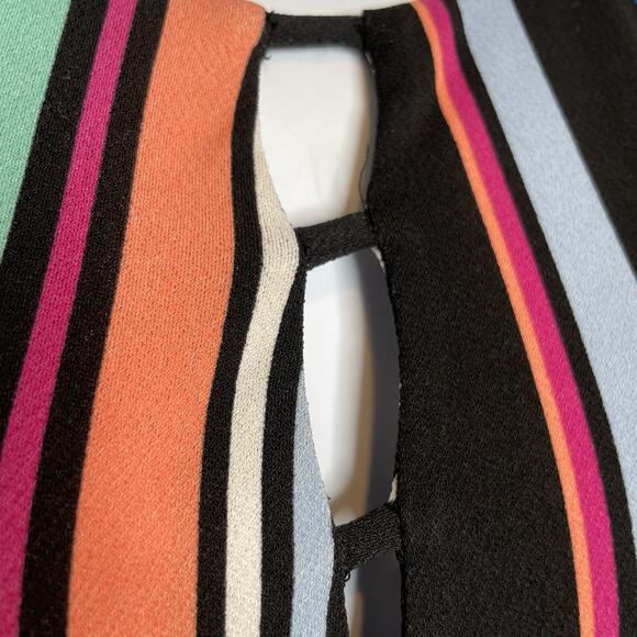 Candies‎ Women's Striped Halter Hi Low Maxi Dress Size S Summer Party Y2K Vibes - Picture 9 of 13